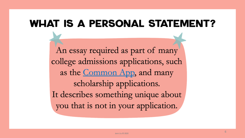 how to write personal statement common app
