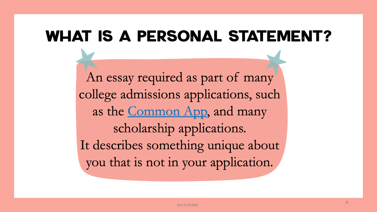 what is a personal statement common app