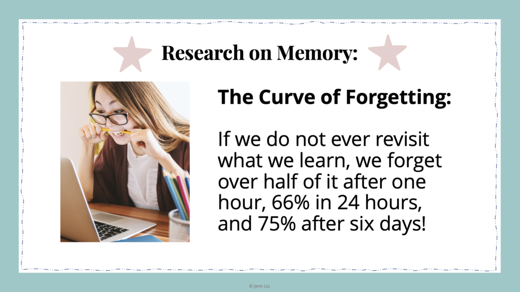 The Curve of Forgetting Statistics