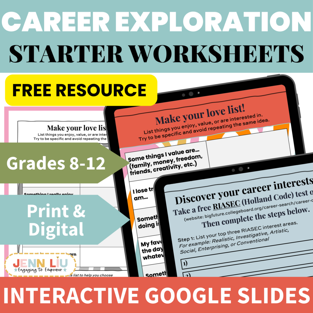 career exploration starter activity